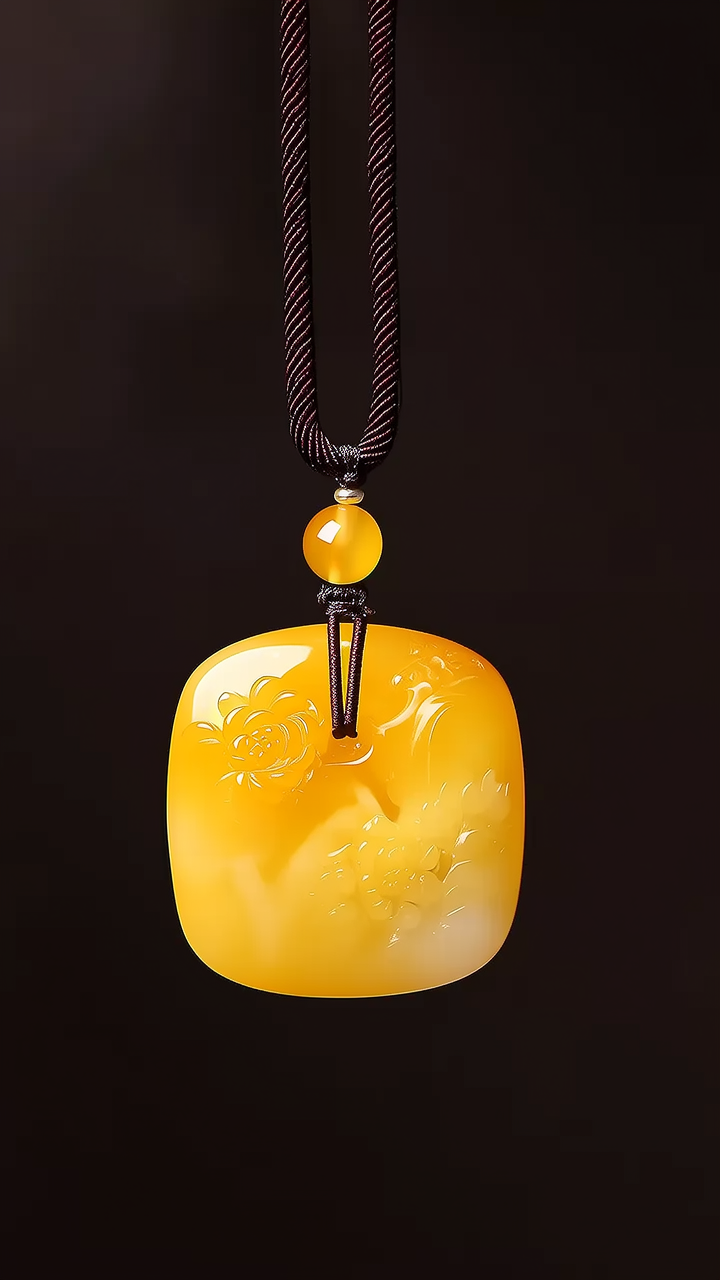 黄金吊坠花图片