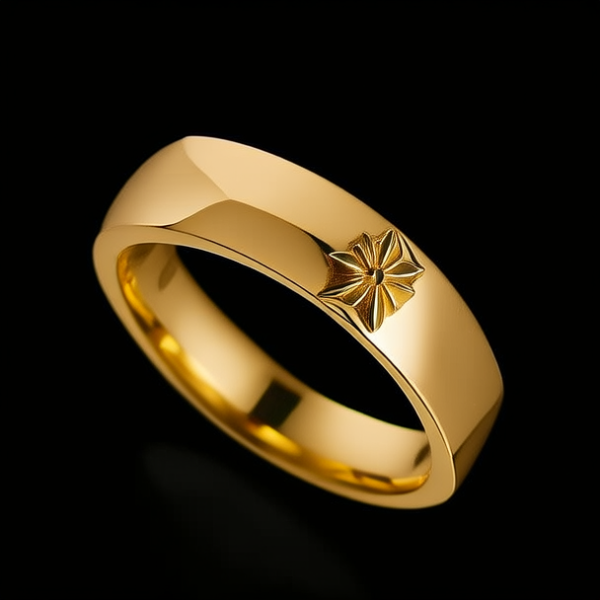 7克黄金戒指图片