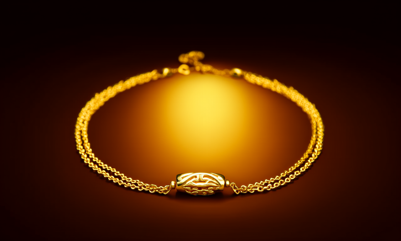 光珠黄金项链图片