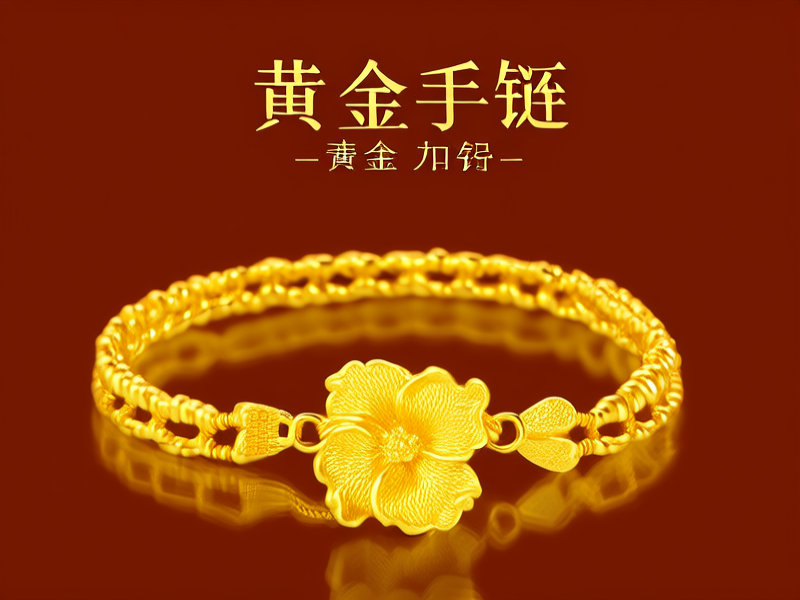 黄金如意手链图片