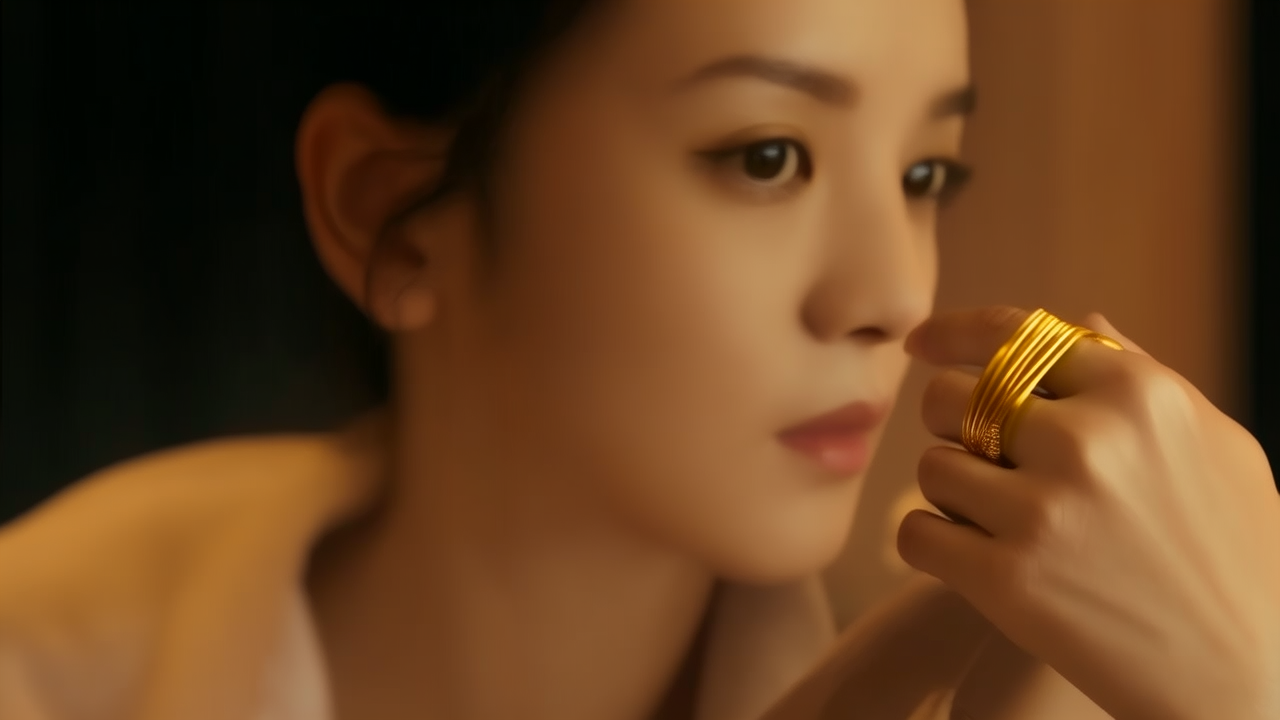 黄金戒指图片女款