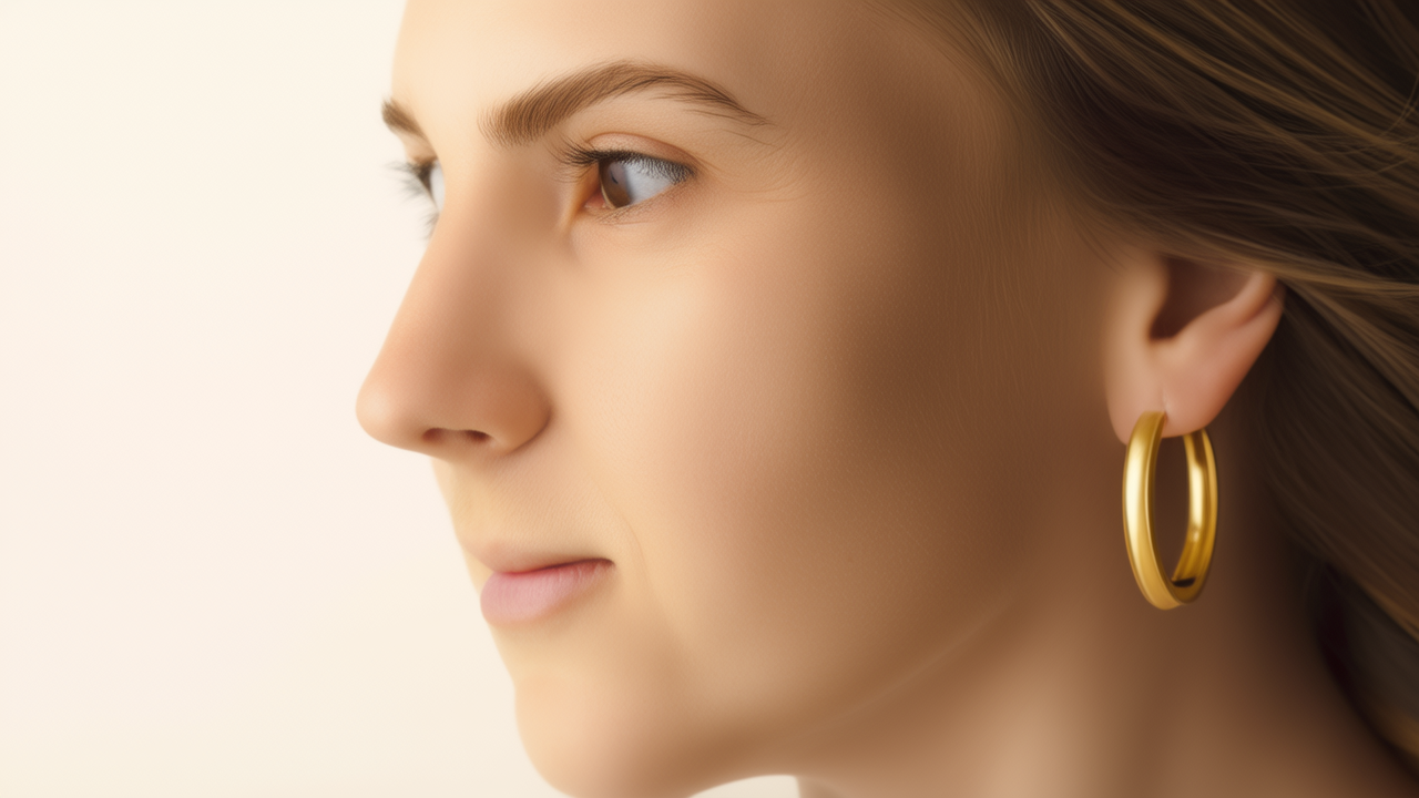 漂亮的金耳环图片