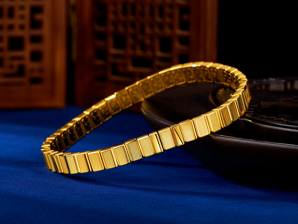 黄金路路通手链图片