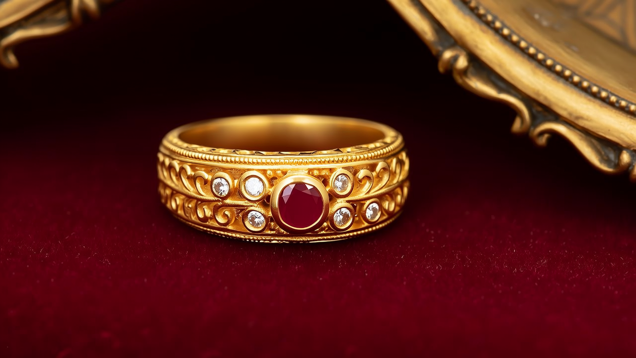 黄金戒指999图片