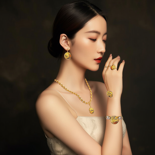成套黄金首饰图片女款