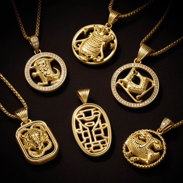 黄金男士吊坠图片大全