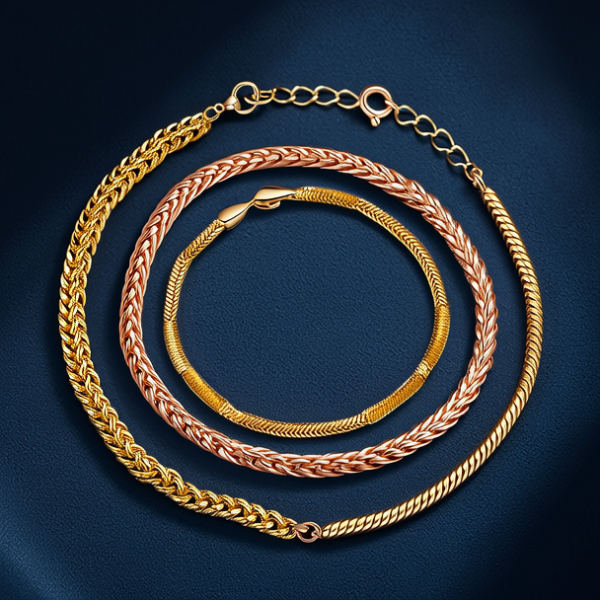 黄金手串编织图片大全