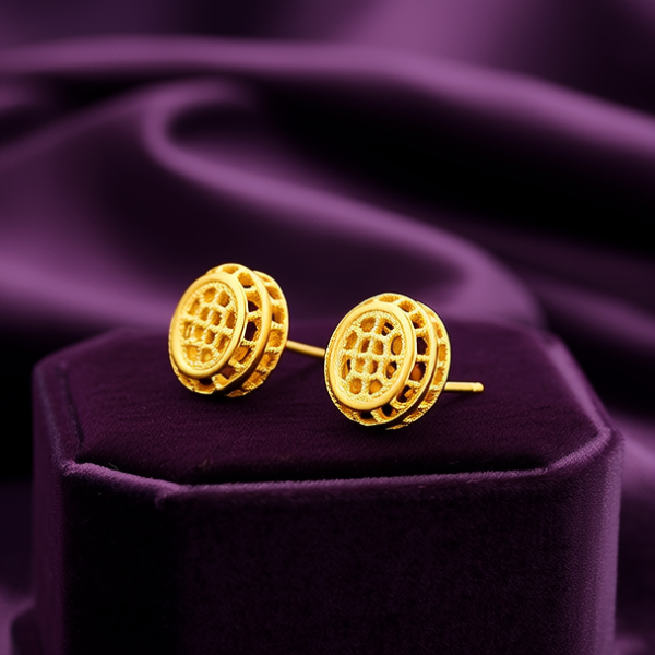 耳钉图片黄金耳钉图片